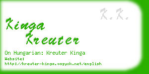 kinga kreuter business card